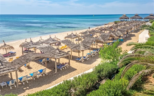 Peščene plaže pri obmorskem kraju Hammamet