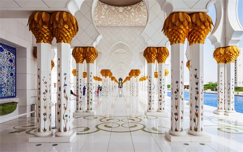 Abu dhabi Mošeja Sheikh Zyed - notranji detajli