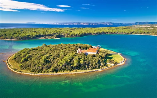 Krk - Otok Košljun v Punatskem zalivu