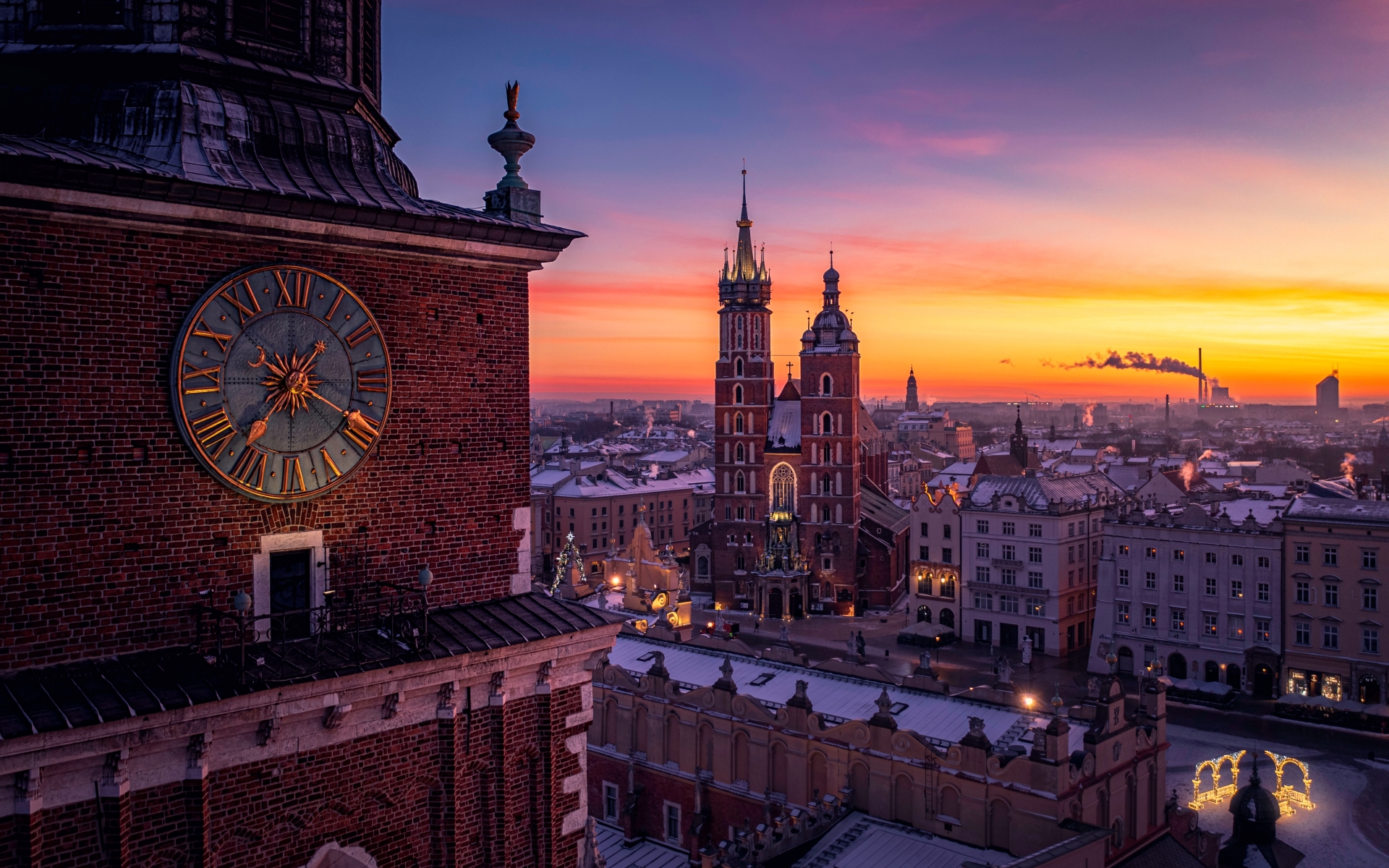Panorama starega mestega jedra Krakova