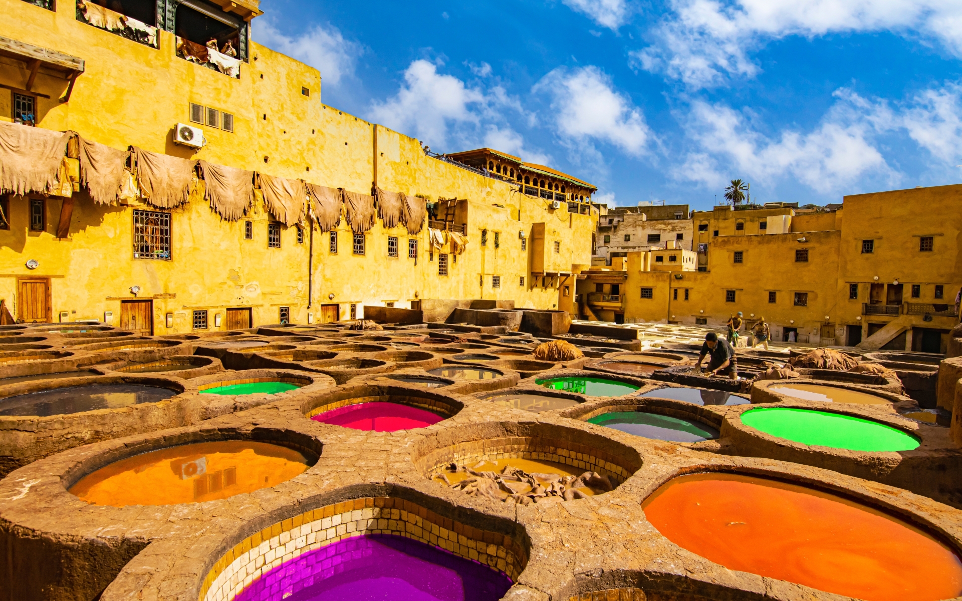 Maroko - Fes - Predelava Usnja na prostem