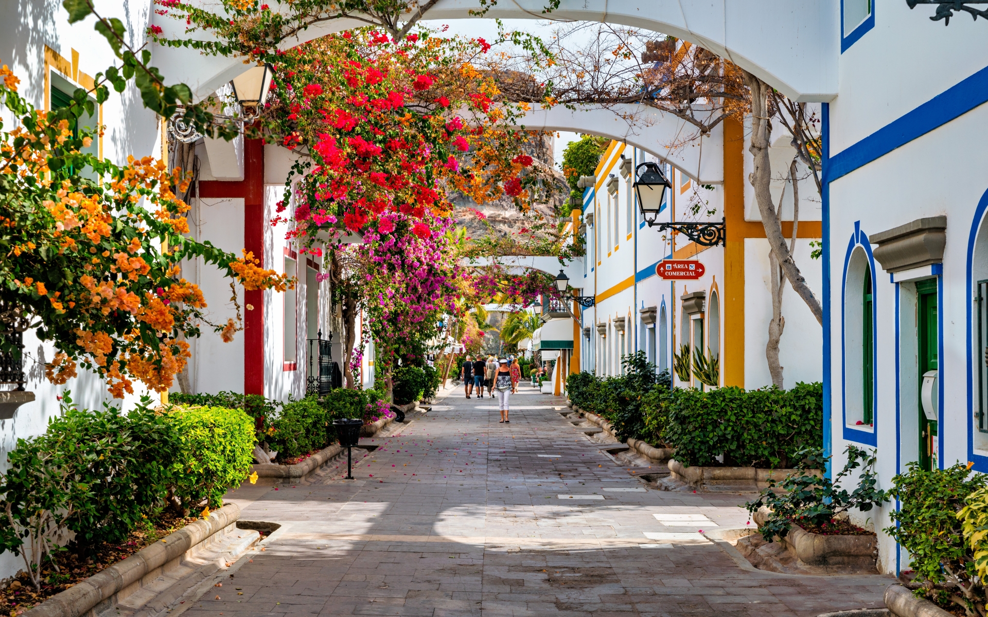 Ulica v pristaniškem mestu Perto de Mogan