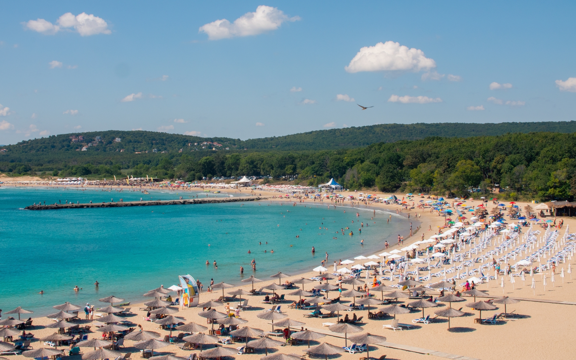 Slikovita črnomorska plaža poimenovana Sončna obala